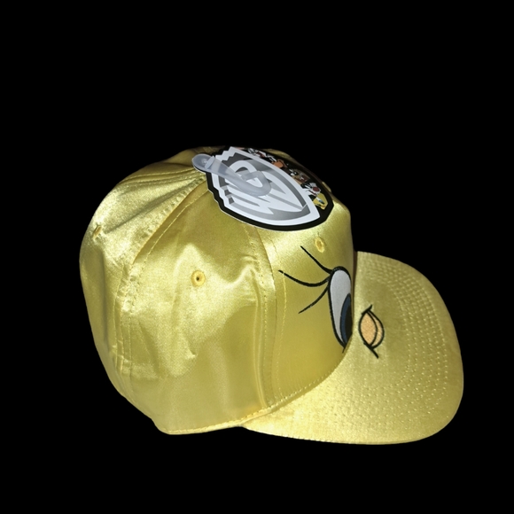 🆕️Tweety Bird Looney Tunes Yellow Satin Snapback Adult Cap - Picture 6 of 7